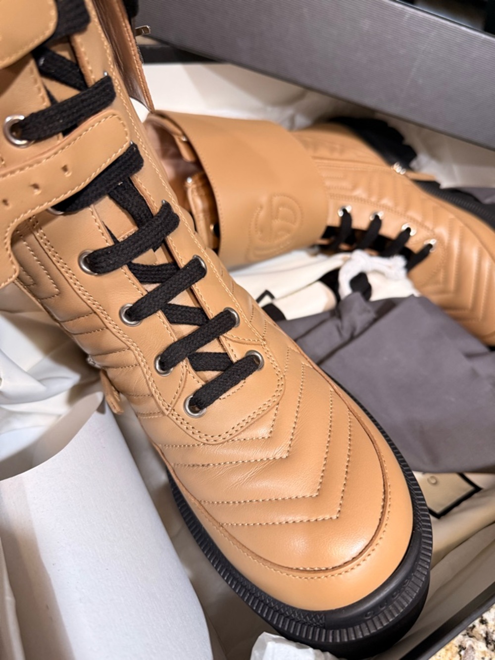 Gucci Napa Frances matelasse boots - Picture 4 of 5